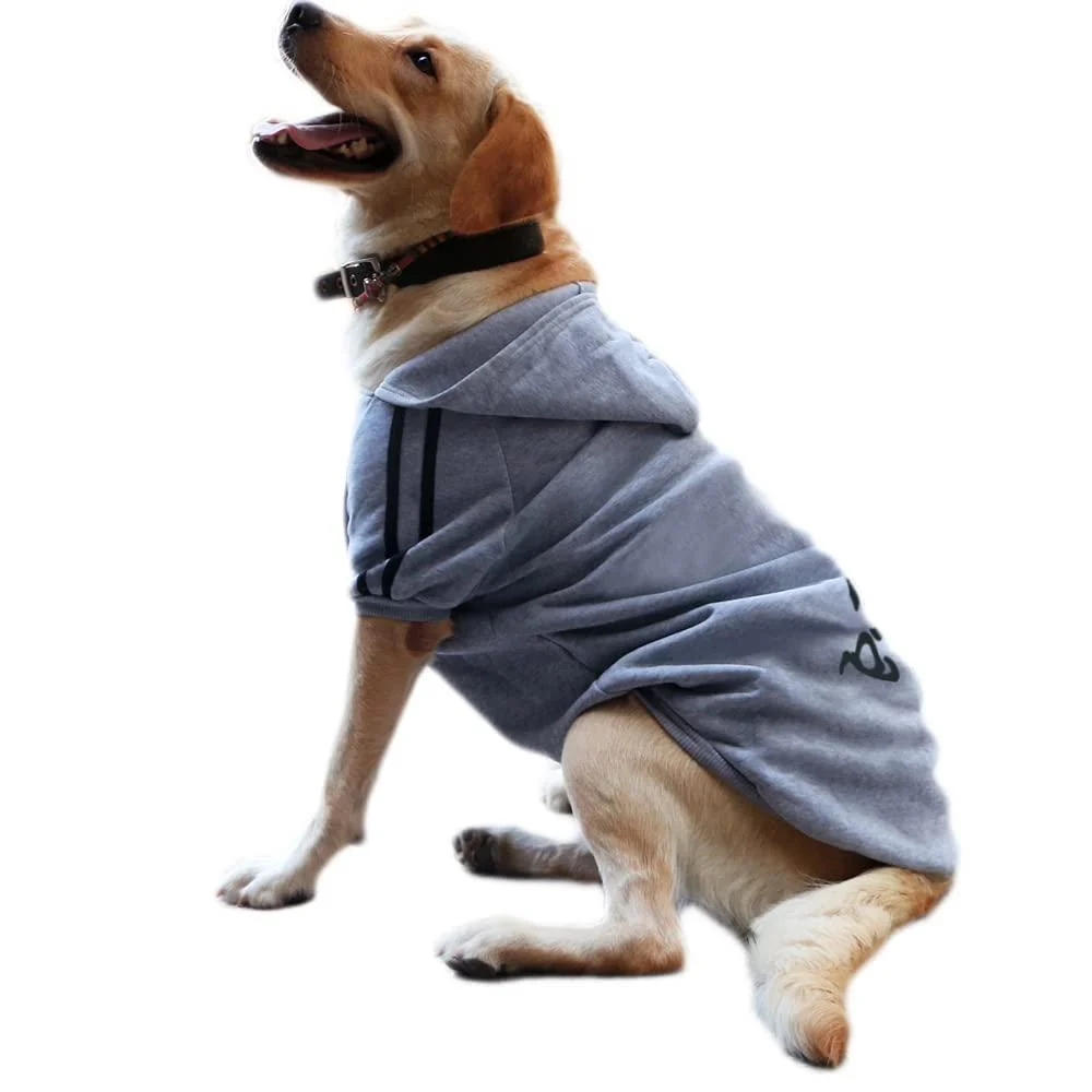 EASTLION Large Dog Warm Hoodies Coat Clothes Sweater Pet Puppy T Shirt Grey 9XL 9XL Grey
