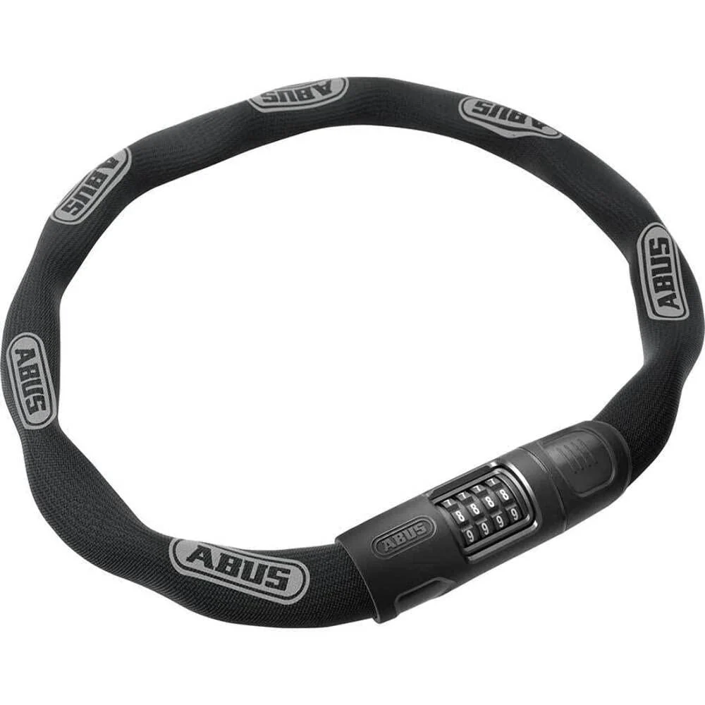 Abus chain lock 8808c - stable numerical lock made of specially hardened steel - easy -to -read numbers with the top - Abus security level 9 black 85 cm single