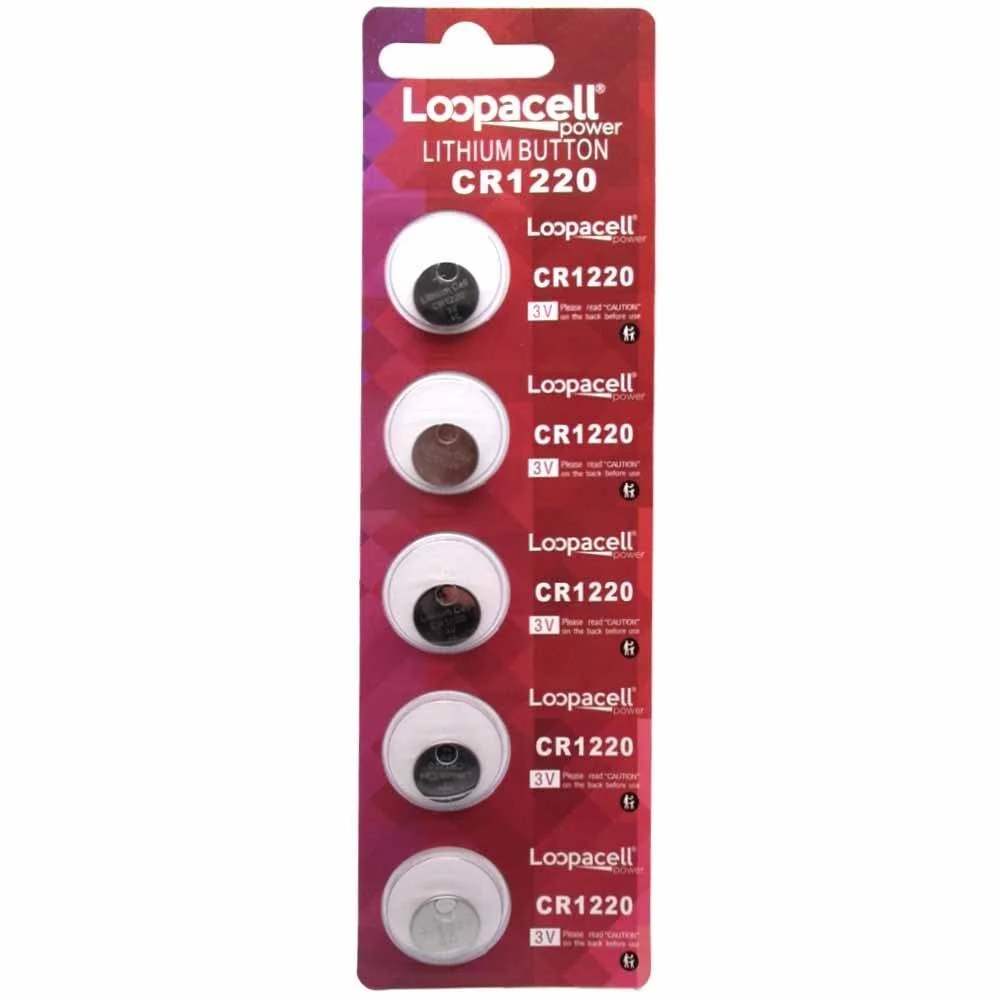 5 Button Cell Remote FOB Key KEYLESS CR1220 Batteries - LOOPACELL