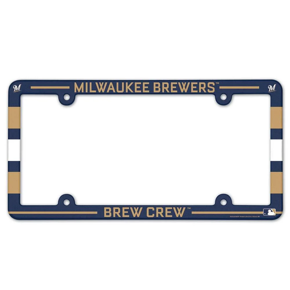 WinCraft MLB Milwaukee Brewers LIC Plate Frame Full Color