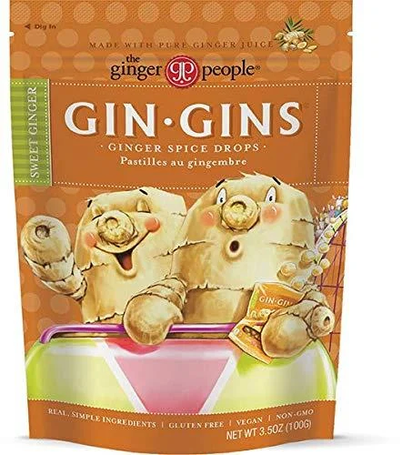 The Ginger People Gin Gins Drops, Ginger Spice, 3.5 Ounce Spice Drops 3.5 Ounce (Pack of 1)