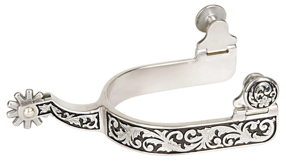 Weaver Leather Women's Spur with Engraving and Black Paint