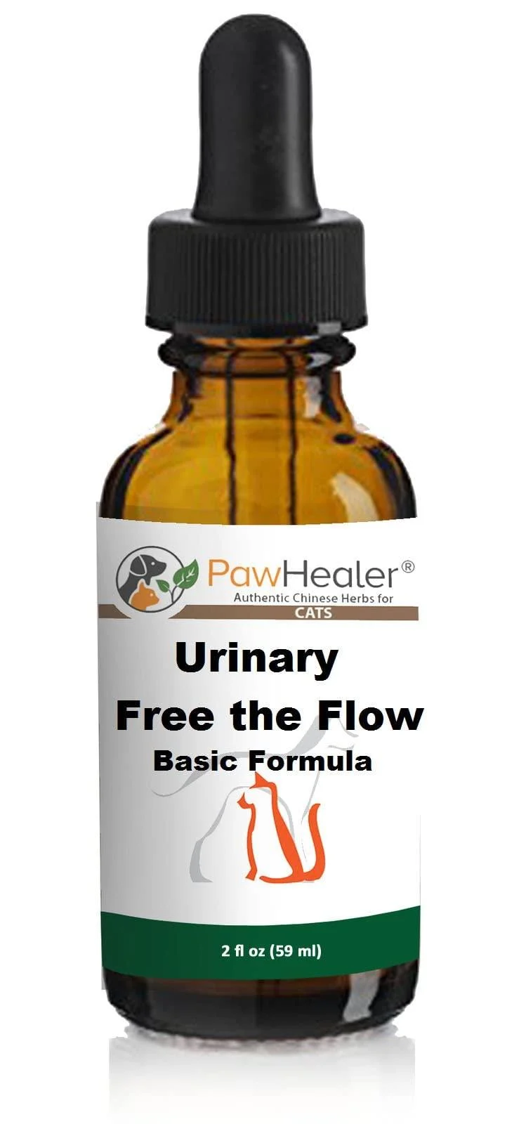 Cat Bladder Remedy for Stones & Crystals: 2 fl oz (59 ml) - Urinary Free The Flow - Basic - Works Great for Over 10 Years in The Herbal Business.