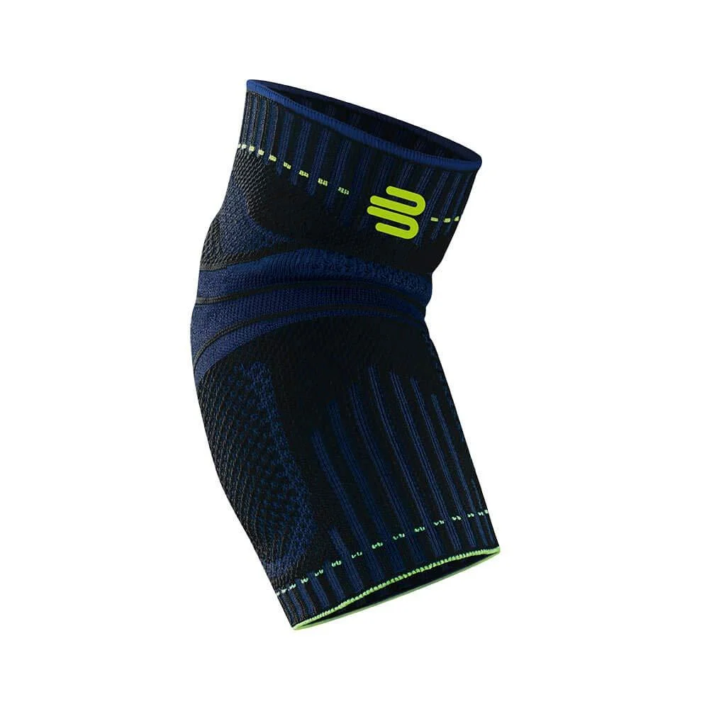 Bauerfeind Sports Elbow Support - Breathable Compression Elbow Brace - Contoured Pads for Inner & Outer Elbow Protection Against Joint Pressure Washable & Durable Fabric Black Medium