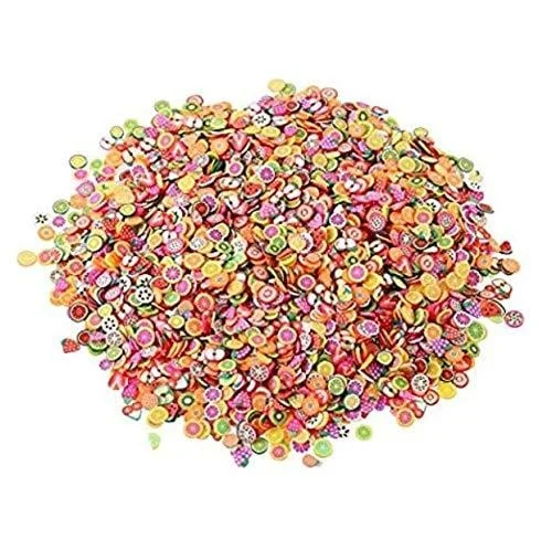 1000 Pieces Mixed Color Clay 3D Fruits Slices Nail Art Decorations for Craft Making Ornament Scrapbooking DIY Crafts - DNHCLL