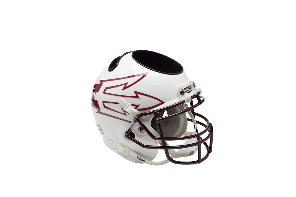 Schutt NCAA Arizona State Sun Devils Football Helmet Desk Caddy White Big Fork Alt. 8