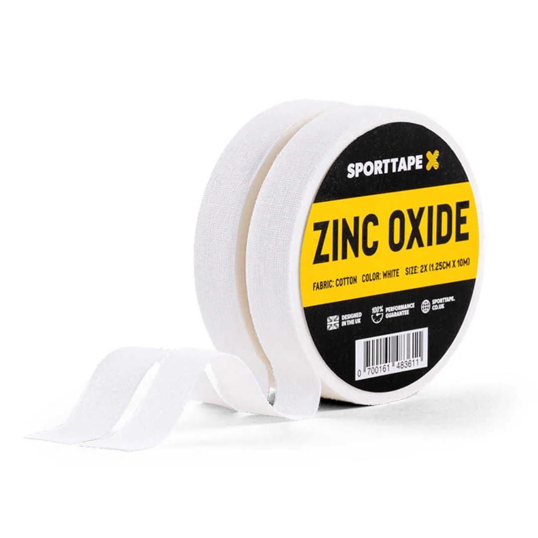 2 Rolls - SPORTTAPE Finger Tape Zinc Oxide Tape - White - 1.25cm x 10m | for Jiu Jitsu Bouldering Rock Climbing BJJ Crossfit Rowing Climbing & Golf | (1 Pack of 2 Rolls) White 1.25cm x 10m - 2 Rolls