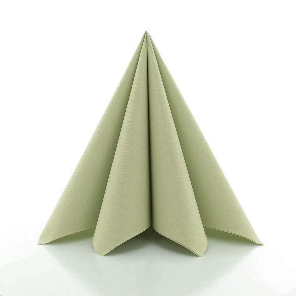 Sovie Linclass Airlaid National Oliv 50 pieces - high -quality disposable napkins 40 x 40 cm - tearproof sucking powerful & shaped - ideal for wedding & parties