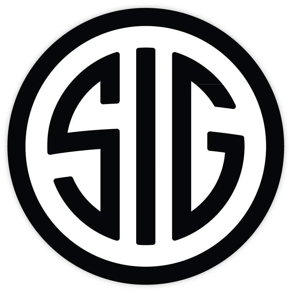 SIG rounde sticker decal 4" x 4" - LS