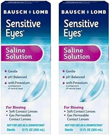 Bausch Lomb Sensitive Eyes Contact Lens Solution - Pack of 2 - 12 Fl Oz.