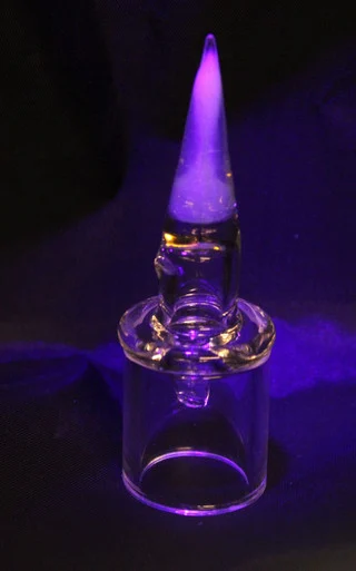 Monkey Boy Art - Yellow Bullet Tip Airflow Carb Cap with Purple UV (American Glass)