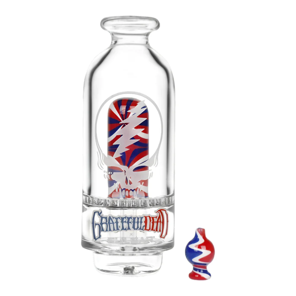 Pulsar x Grateful Dead Sandblast Stealie Puffco Peak Top Set - All Fun Gifts