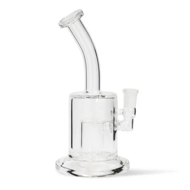 7" Clear Requiem Straight Base Glass Water Pipe: Cloud Cover Glass - VapeBrat