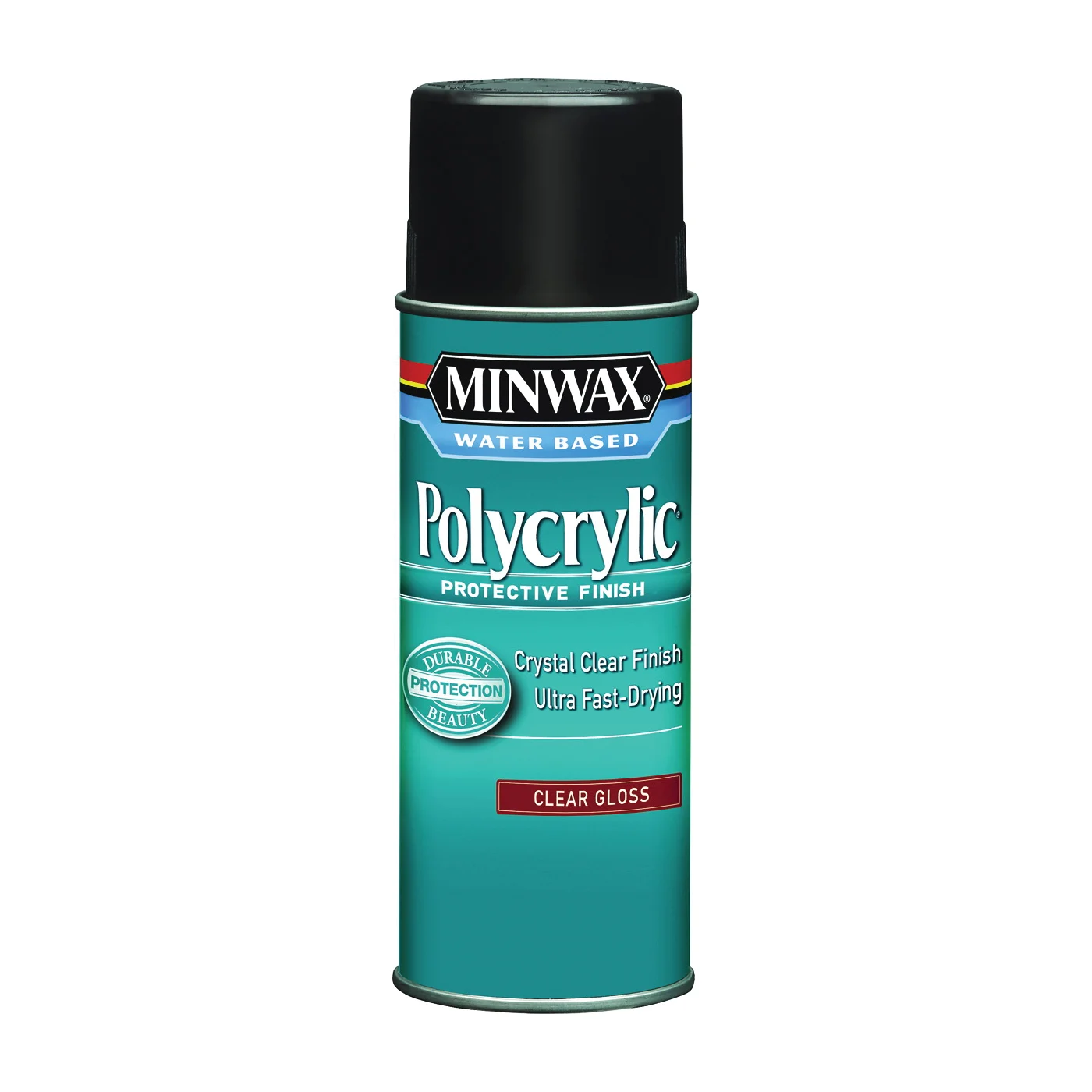 Polycrylic 35555000 Polyurethane, Gloss, Liquid, Crystal Clear, 11.5 oz Aerosol Can - Minwax