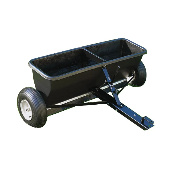 45-0288 Tow Drop Spreader, Steel Frame, Poly Hopper, Pneumatic Wheel