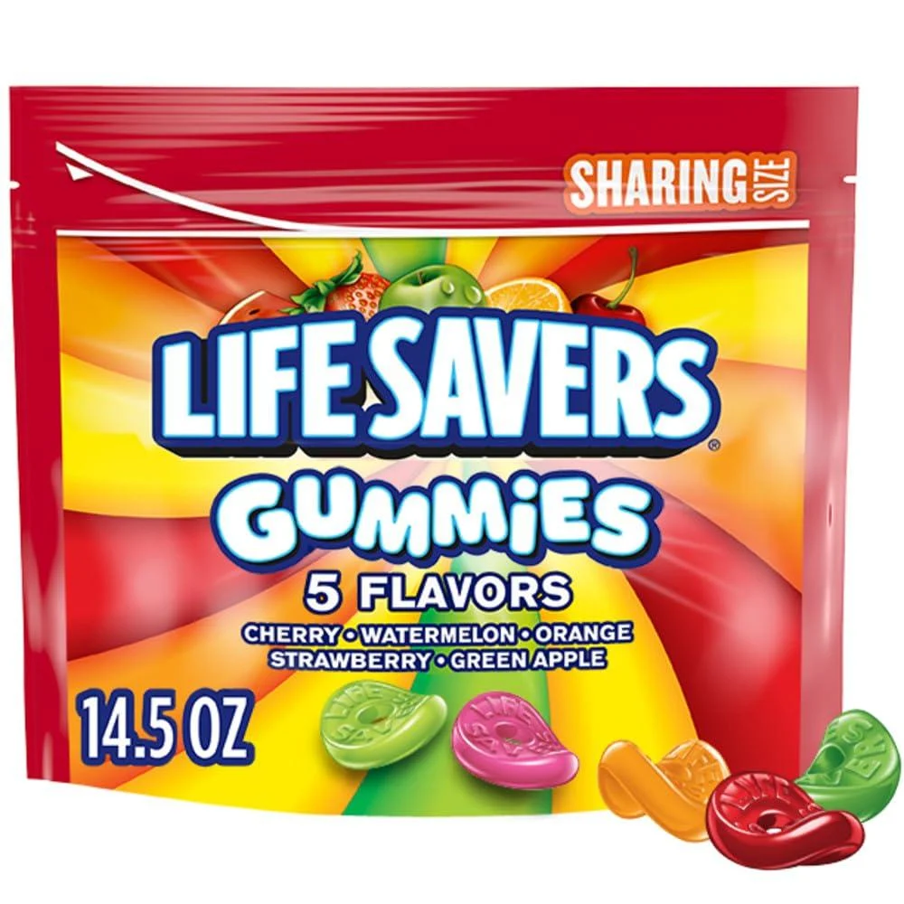 LIFE SAVERS Gummy Candy 5 Flavors Sharing Size 14.5 oz Bag