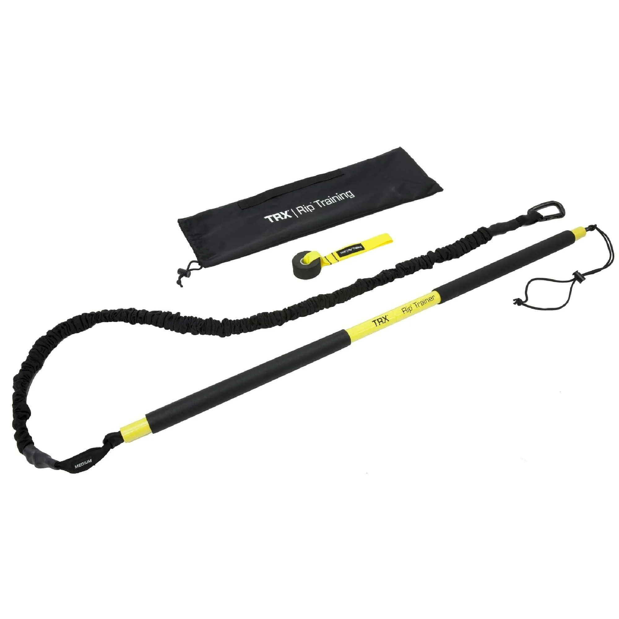 TRX Training RIP Trainer Basic Kit Weighted Workout Bar and Resistance Band Set Home Resistance Training Kit for Core-Strength Training 20 Lbs.