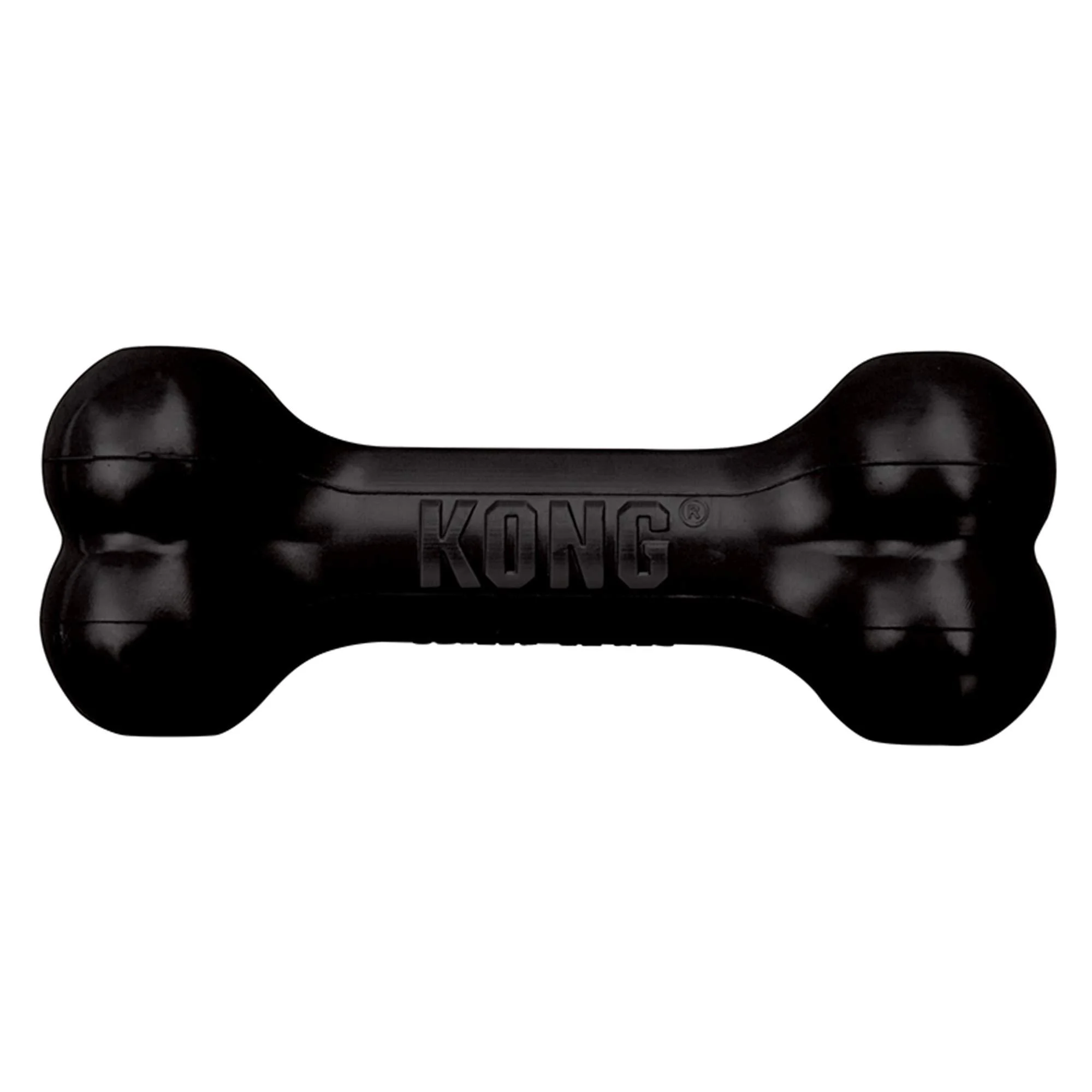Kong - Extreme Goodie Bone - Robust rubber bone for strong chewing black - for medium -sized dogs 1 piece (1 -pack) multi (1 Pack)