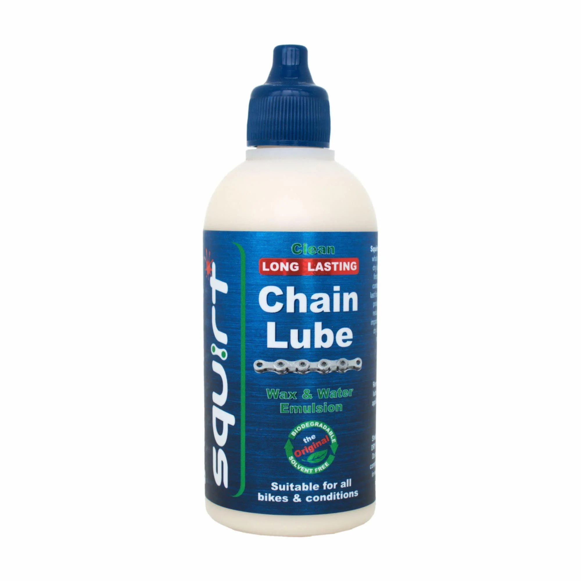 Squirt Chain Lube for Bikes (4 Oz) Long-Lasting Lube for All Bike Chains All-Weather Dry Chain Lube Bike Lubricant to Reduce Noise & Chainsuck Bike Tools & Maintenance Aid 1 Pack, 120 ml