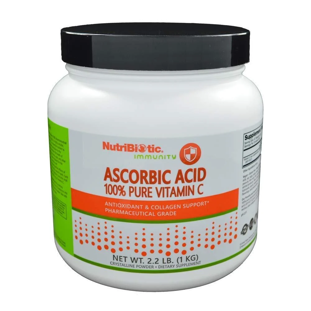 NutriBiotic Immunity Ascorbic Acid 100% Pure Vitamin C Crystalline Powder 2.2 lb (1 kg)