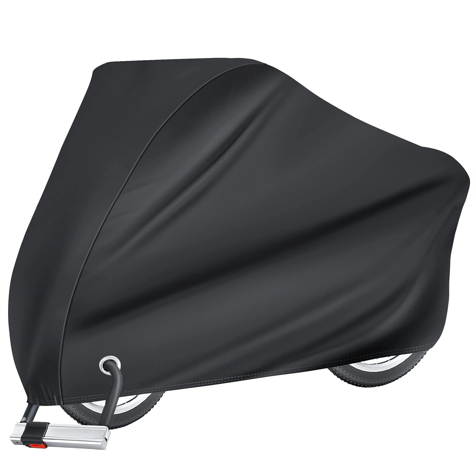 Puroma Bike Cover Outdoor Waterproof Bicycle Covers Rain Sun UV Dust Wind Proof with Lock Hole for Mountain Road Electric Bike Basic Black X-Large