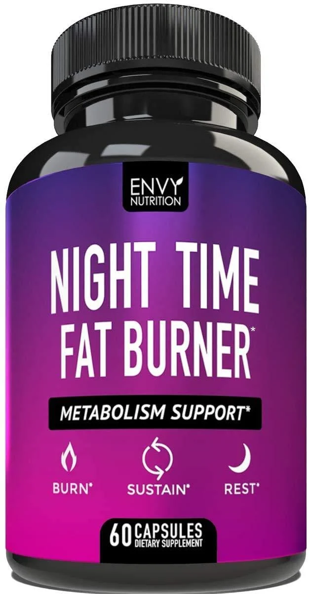 Night Time Fat Burner - Carb Blocker, Metabolism Booster, Appetite Suppressant and Weight Loss Diet Pills for Men and Women with Green Coffee Bean Extract and White Kidney Bean - 60 Capsules 1