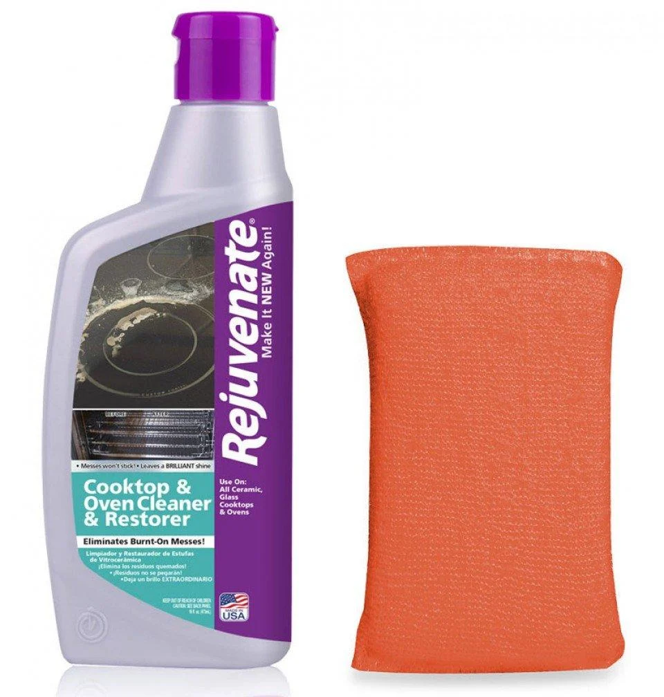Rejuvenate Glass and Ceramic Cooktop and Oven Cleaner and Restorer 10 Ounce Oven Cleaner Includes Free Applicator Pad Eliminates the Worst Burnt-On Messes