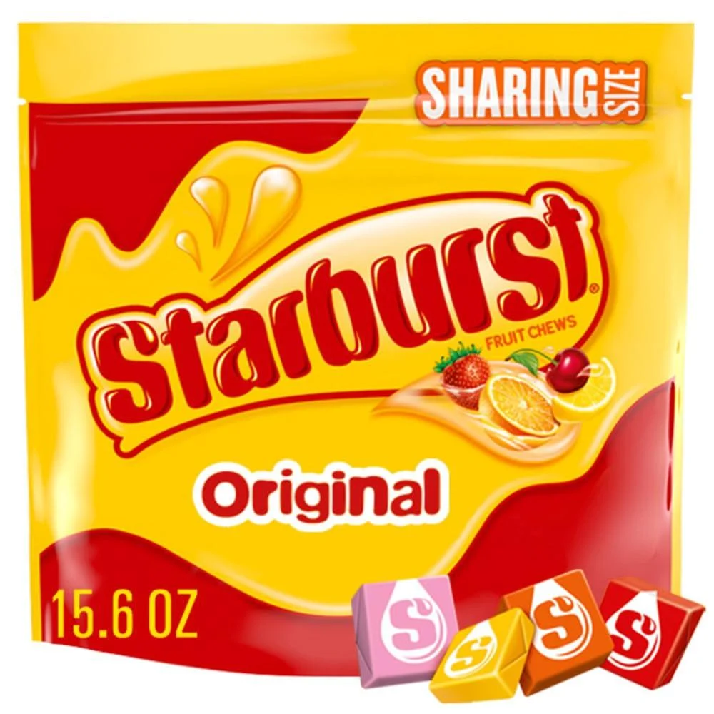STARBURST Original Fruit Chews Chewy Summer Candy Sharing Size Bag 15.6oz
