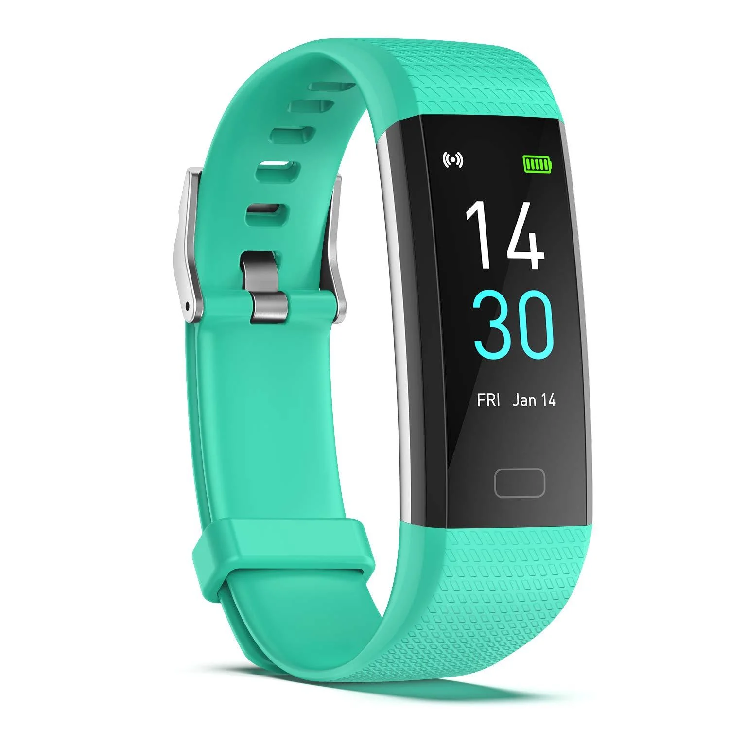 ENGERWALL Fitness Tracker with Step Counter /Calories /Stopwatch, Activity Tracker with Heart Rate Monitor, IP68, Health Tracker with Sleep Tracker, Smartwatch, Pedometer Watch for Women Men Kids Green
