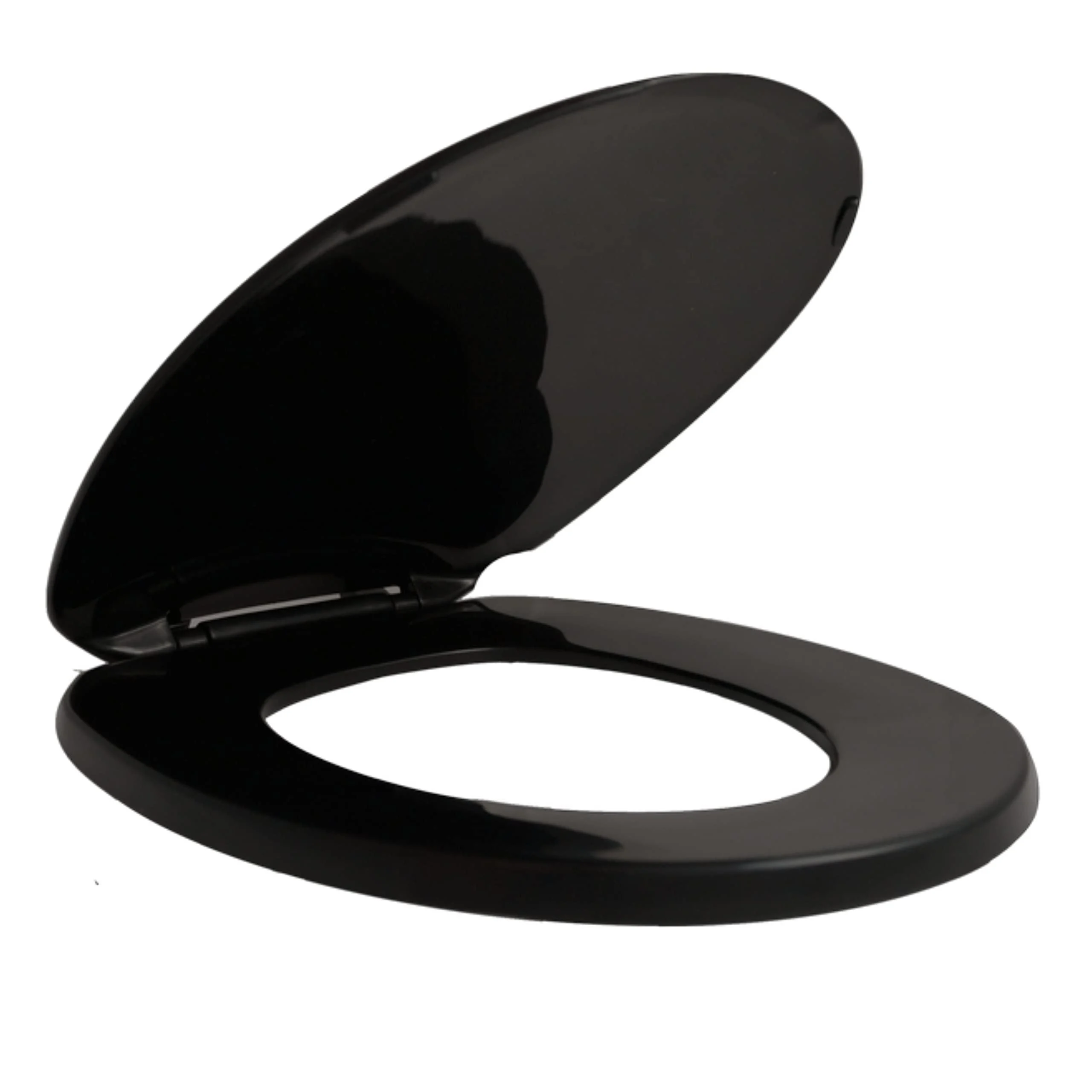 Centoco 200-407 Closed Front with Cover Heavy Duty Top Mount Plastic Hinge, Round, Black Round 407-Black