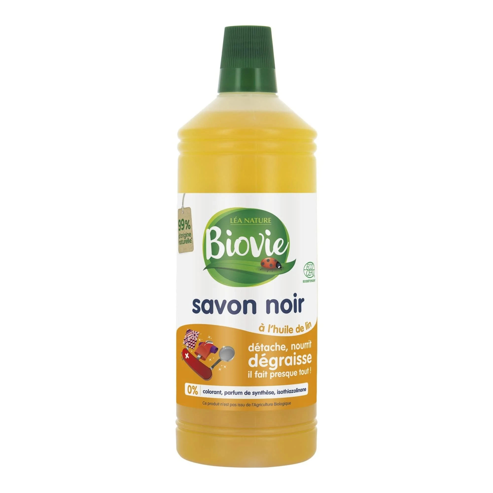 Biovie - Liquid black soap with linseed oil 1l