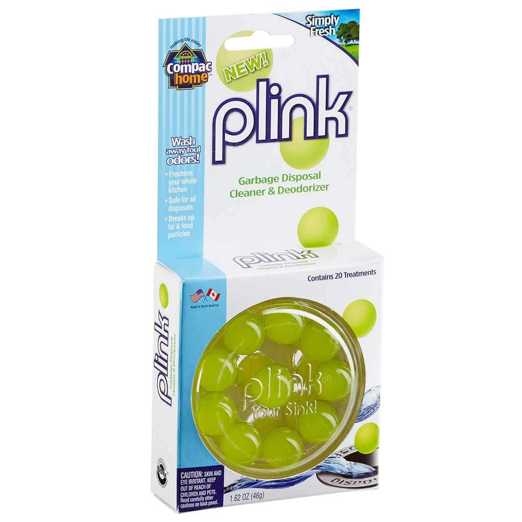 COMPAC HOME Plink Garbage Disposal Cleaner & Deodorizer Infuses and Freshens Your Entire Kitchen Waste Disposal Cleaner Simply Fresh Scent, Value Pack 20 Count Simpy Fresh 20 Count (Pack of 1)