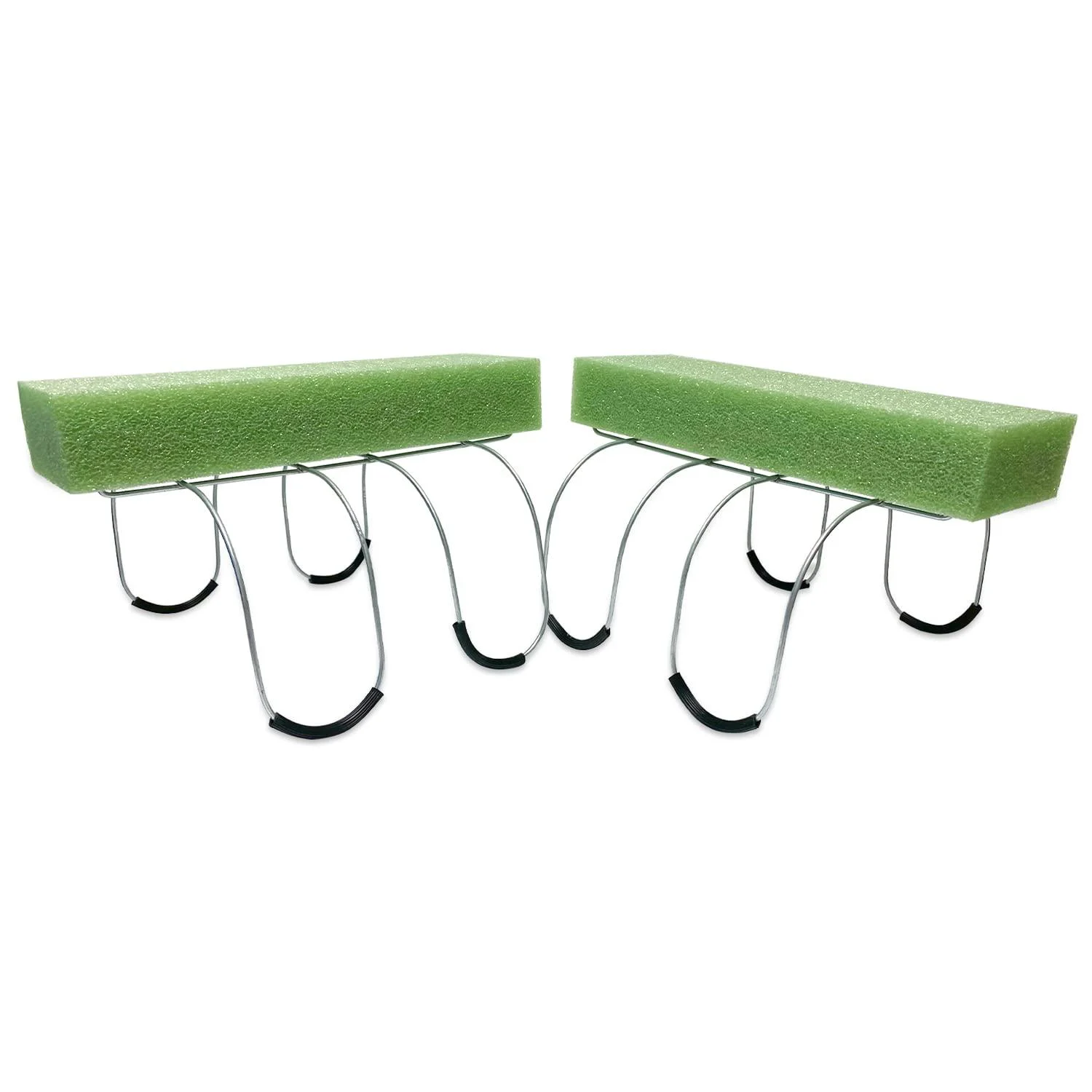 2 Pack 12 Inch Wire Rustproof Galvanized Gravestone Saddle Cemetery Headstone Saddle with Foam Attached - Legg's Manufacturing Co.