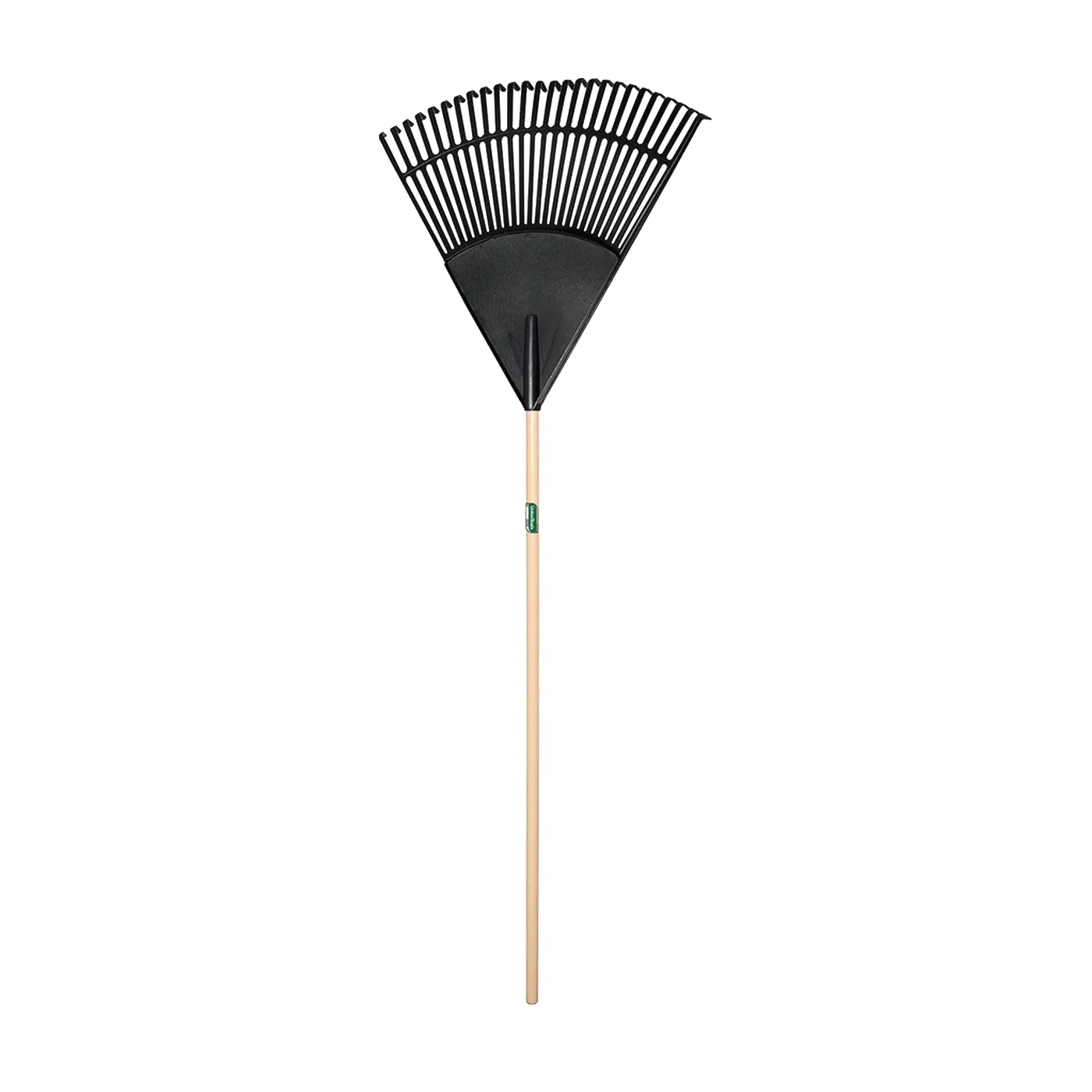 64309 Leaf Rake, Polypropylene Tine, 26-Tine, Hardwood Handle, 48 in L Handle