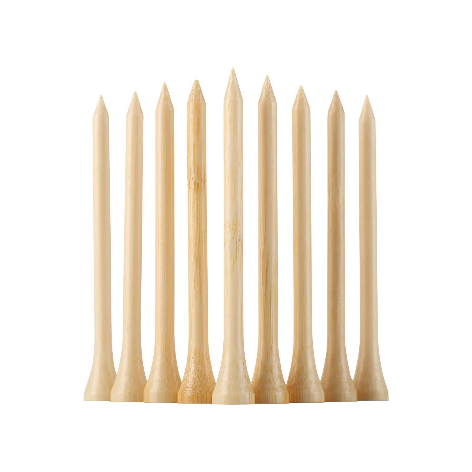 GFGL Golf Tees Durable Bamboo Tees 100Pcs 120Pcs 3-1/4" Friendly Biodegradable Material Reduce Friction Side Spin More Stable Primary