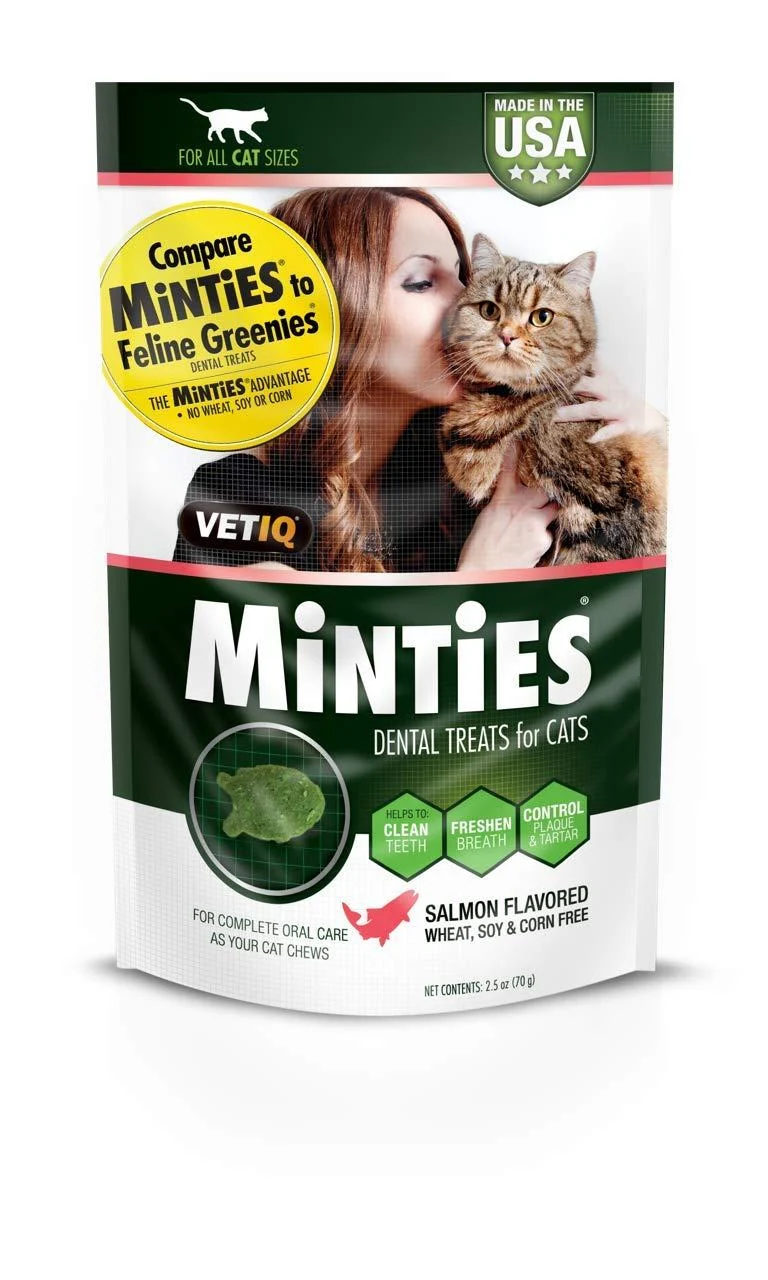 Minties Dental Cat Treats 2.5 oz Salmon - VetIQ
