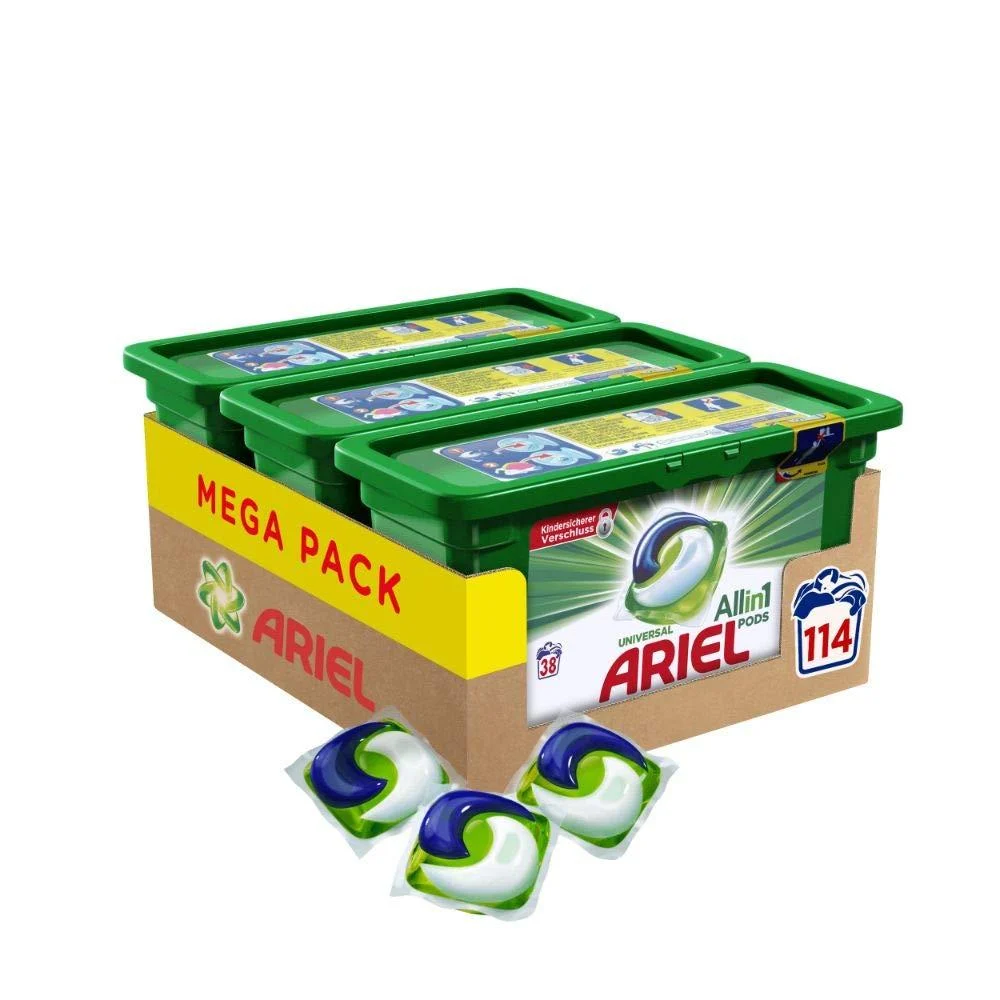 Ariel All-in-1 PODS Universal sparkling clean 114 wash loads Fresh 38 pieces (1 pack)