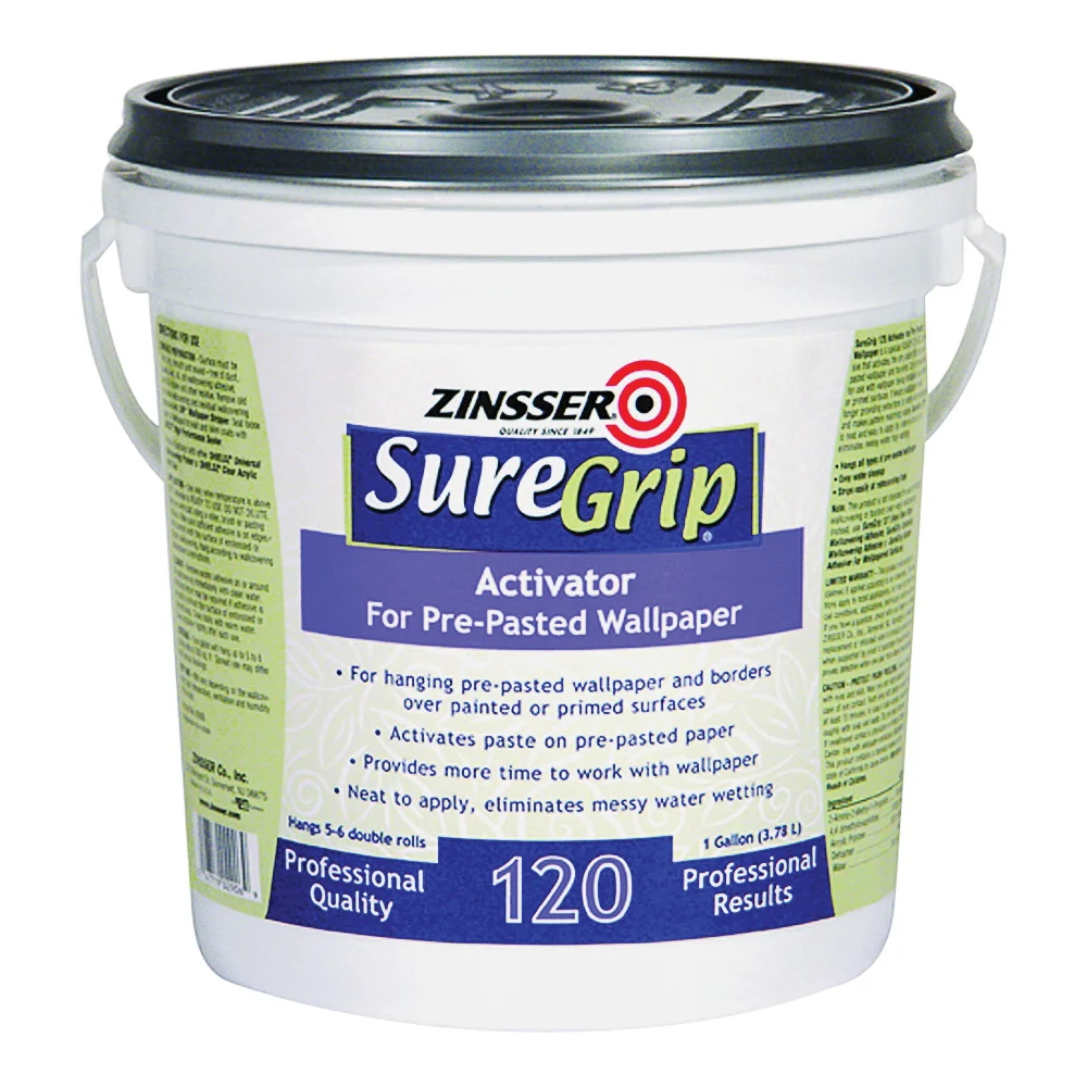 2906 Wallpaper Adhesive Clear, Clear, 1 gal, Container - Zinsser