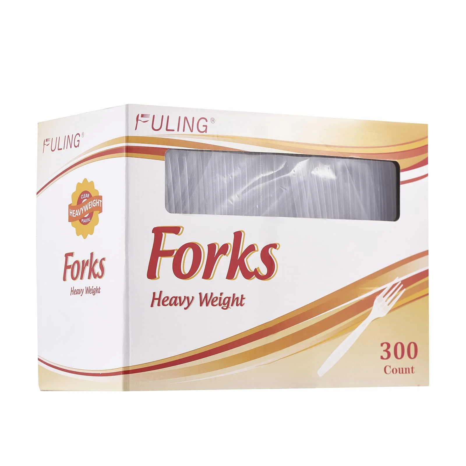 300 Crystal Clear Plastic Forks Heavy Duty Silverware Set Disposable Cutlery Fancy Serving Utensils Elegant Flatware Bulk Premium Tableware Sturdy Plasticware Party Dinner Holiday Serving Supplies - FULING