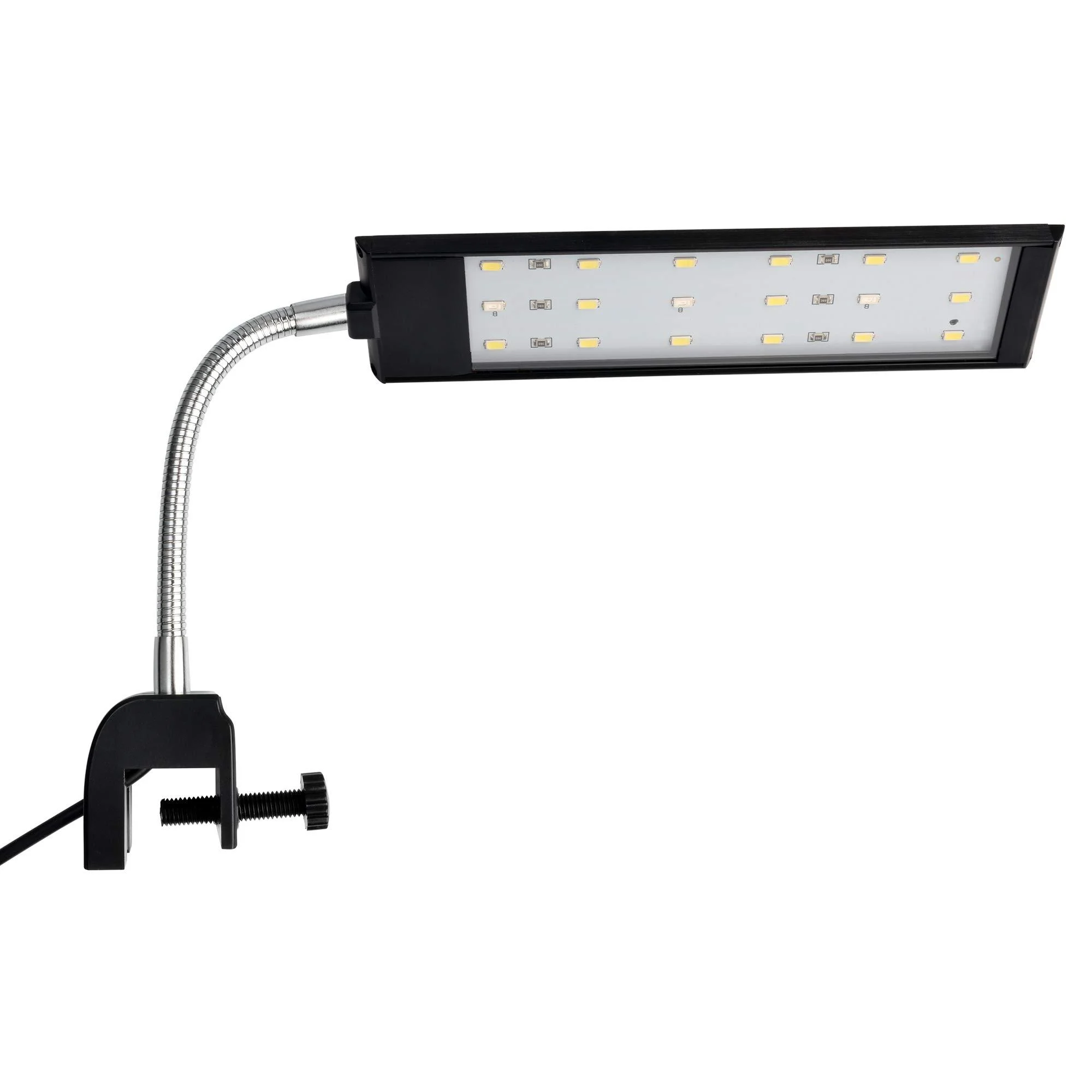 NICREW Fish Tank Clip on Light, Clamp Aquarium Light with White and Blue LEDs 7-inch, 7W