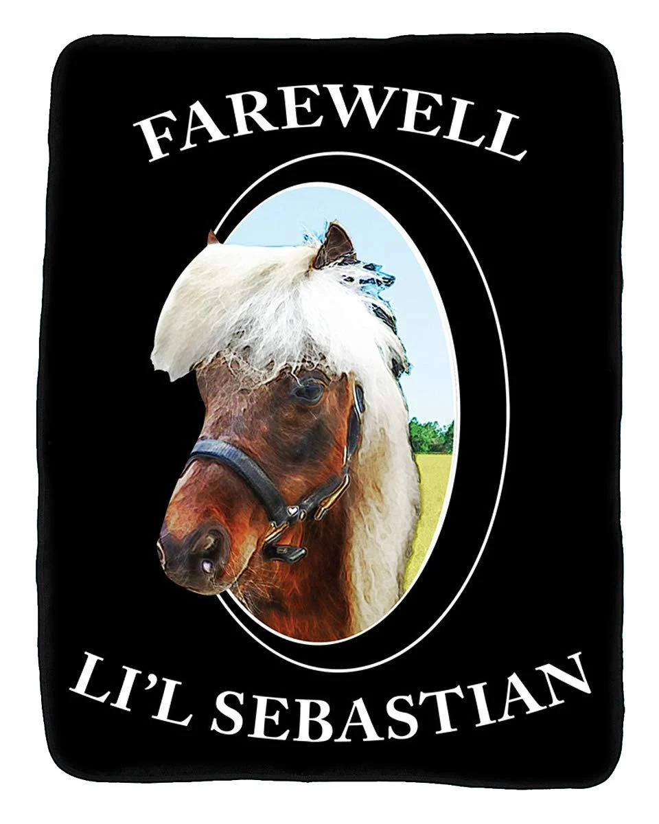 Parks And Recreation Farewell Li'l Sebastian Super Soft Fleece Throw Blanket Black / One Size - PDTXCLS