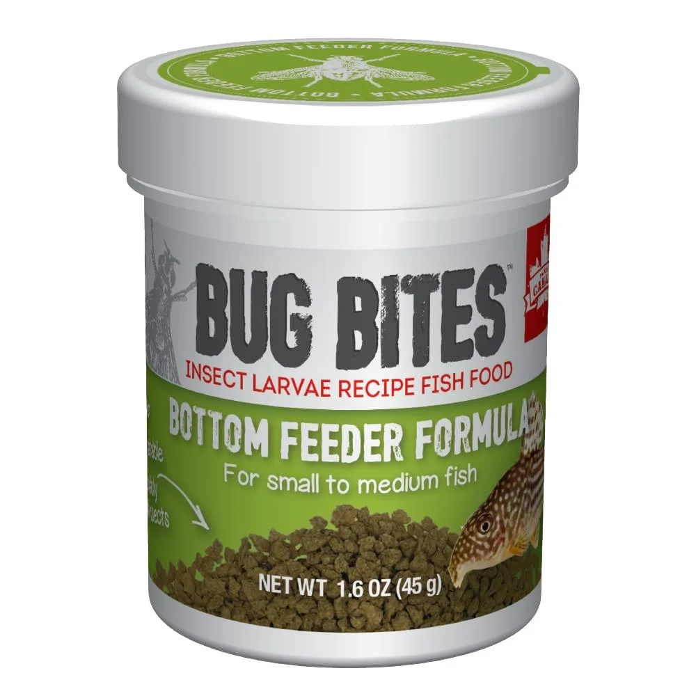 Fluval Bug Bites Bottom Feeder Fish Food, Granules for Small to Medium Sized Fish 1.6 Fl Oz (Pack of 1)