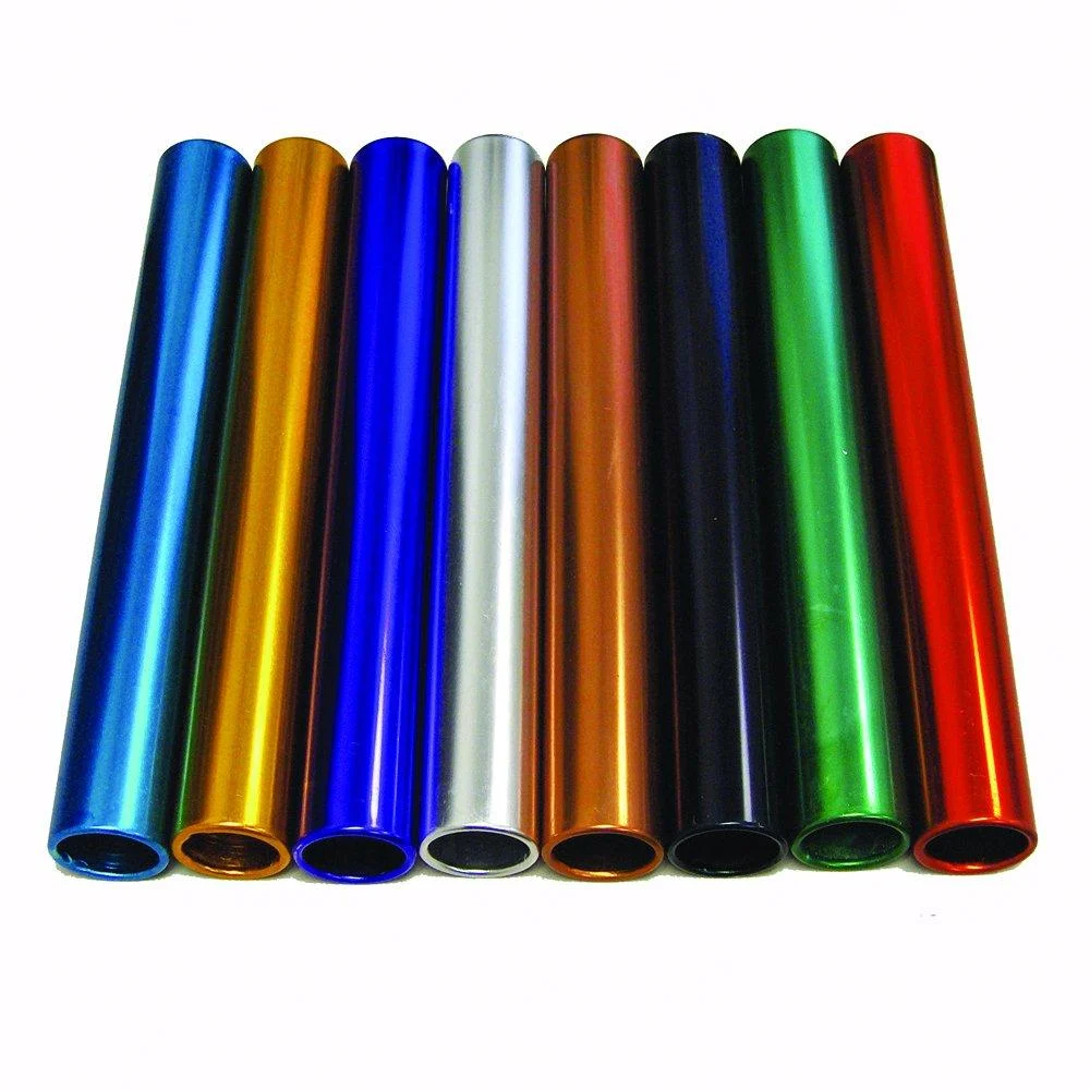 Amber Athletics Gear Aluminum Anodized Adult Relay Batons Set for Athletics Sprints Running Set IAAF Certified (8 Assorted Colors)