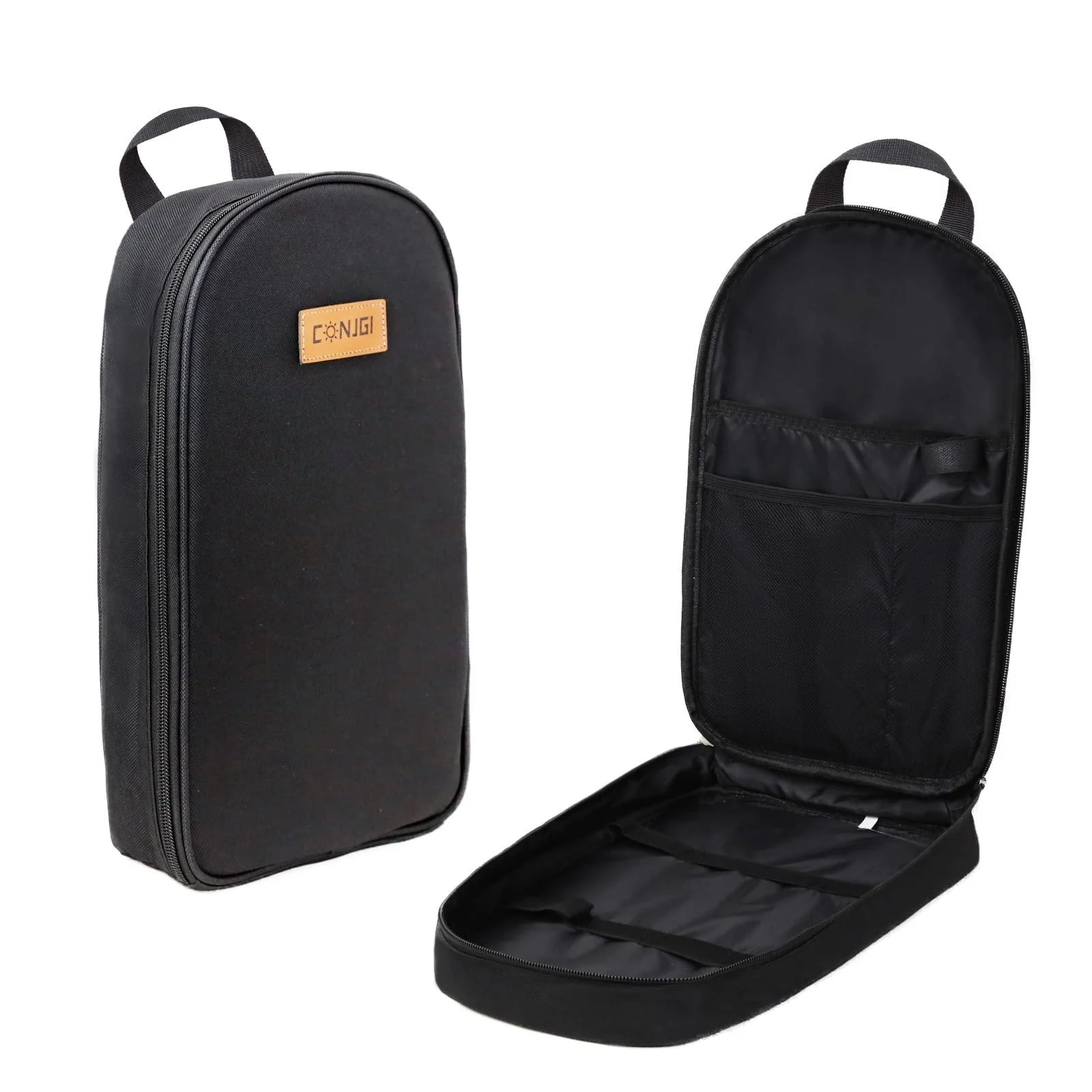 Camping Cookware Storage Bag - Camping Cooking Utensils Set Bag Camping Tool Portable Storage Bag Suitable for Knife, Fork, Spoon, Chopping Board, Chef's Knife,Kitchenware Storage Black