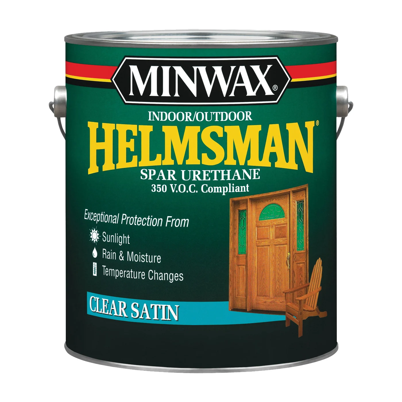 13205000 Spar Varnish, Satin, Liquid, Clear, 1 gal, Can - Minwax