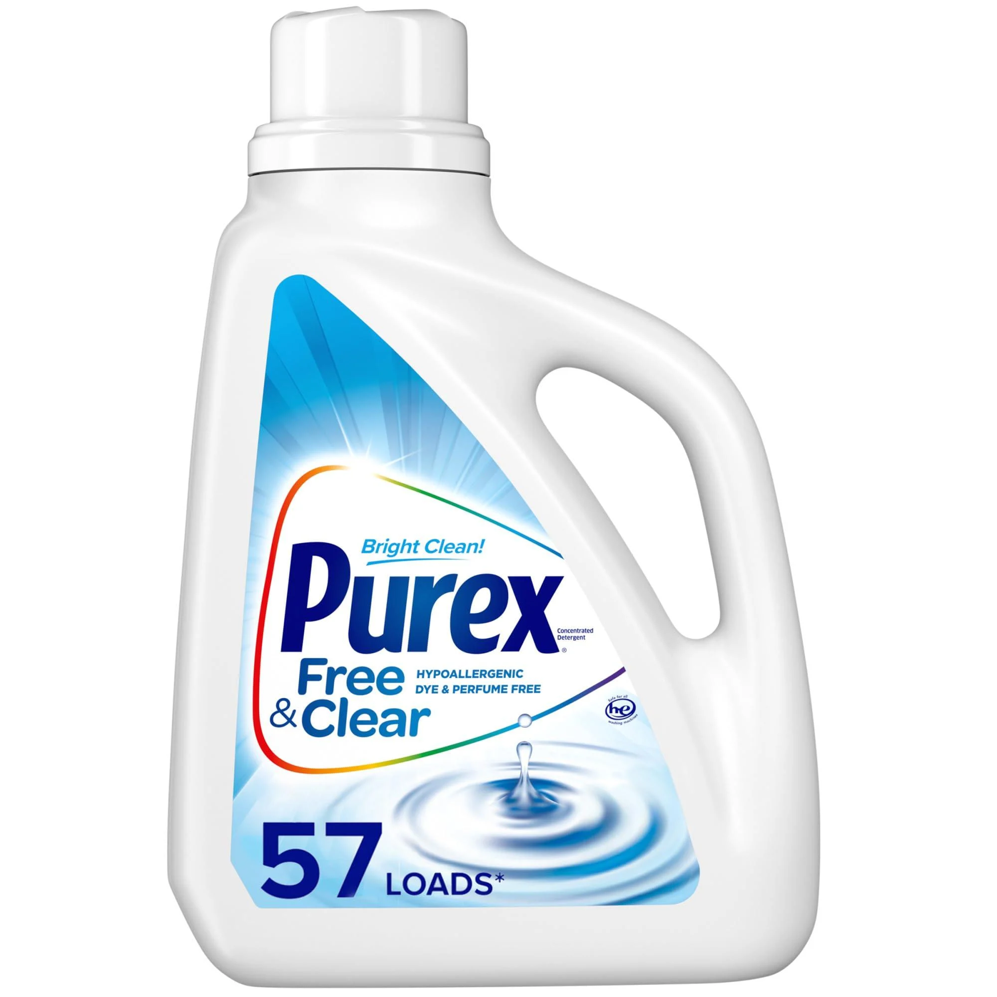 Purex Liquid Laundry Detergent 57 Loads Free & Clear Unscented 75 Fl Oz