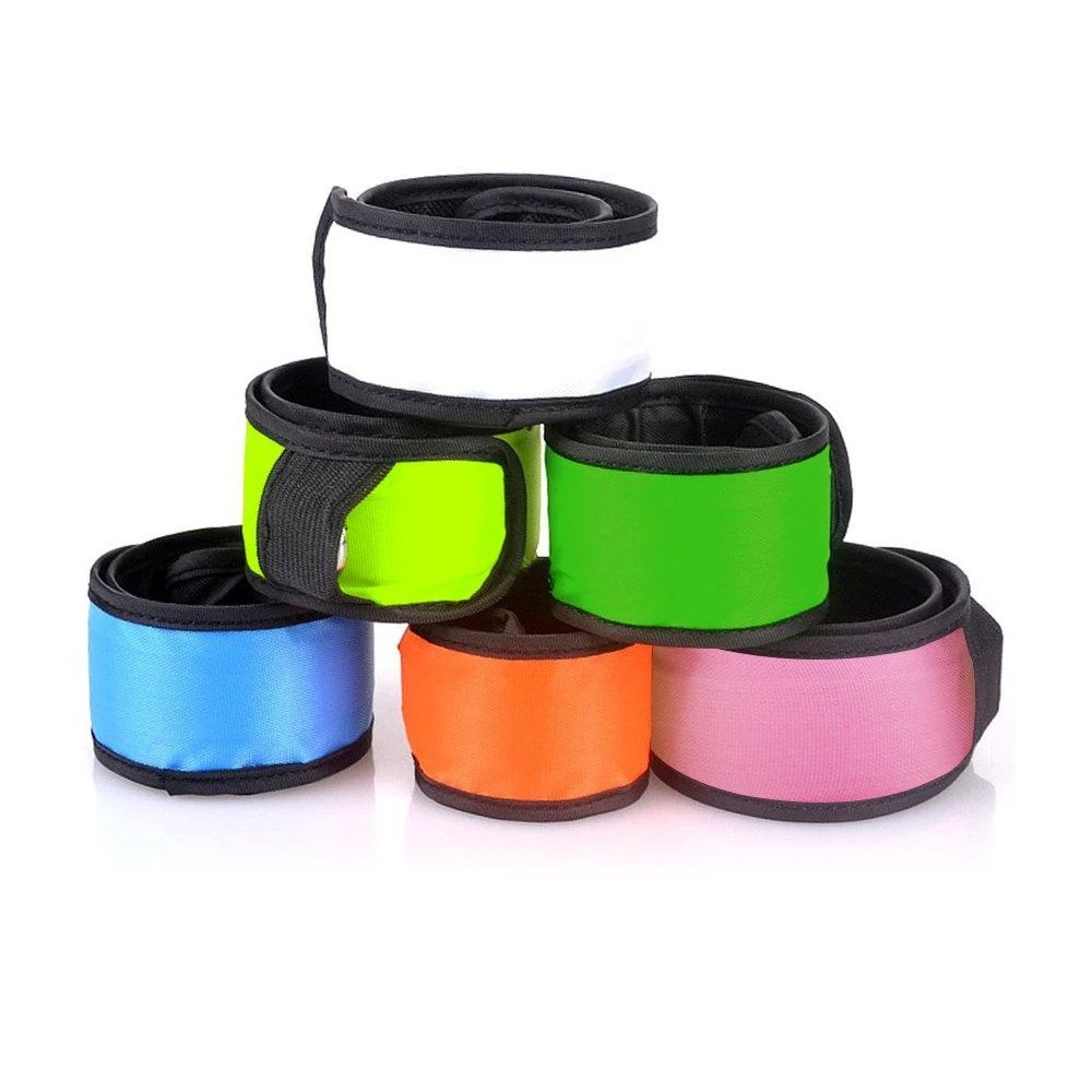esonstyle Pack of 6 LED Light Up Band Slap Bracelets Night Safety Wrist Band for Cycling Walking Running Concert Camping Outdoor Sports 6 pcs