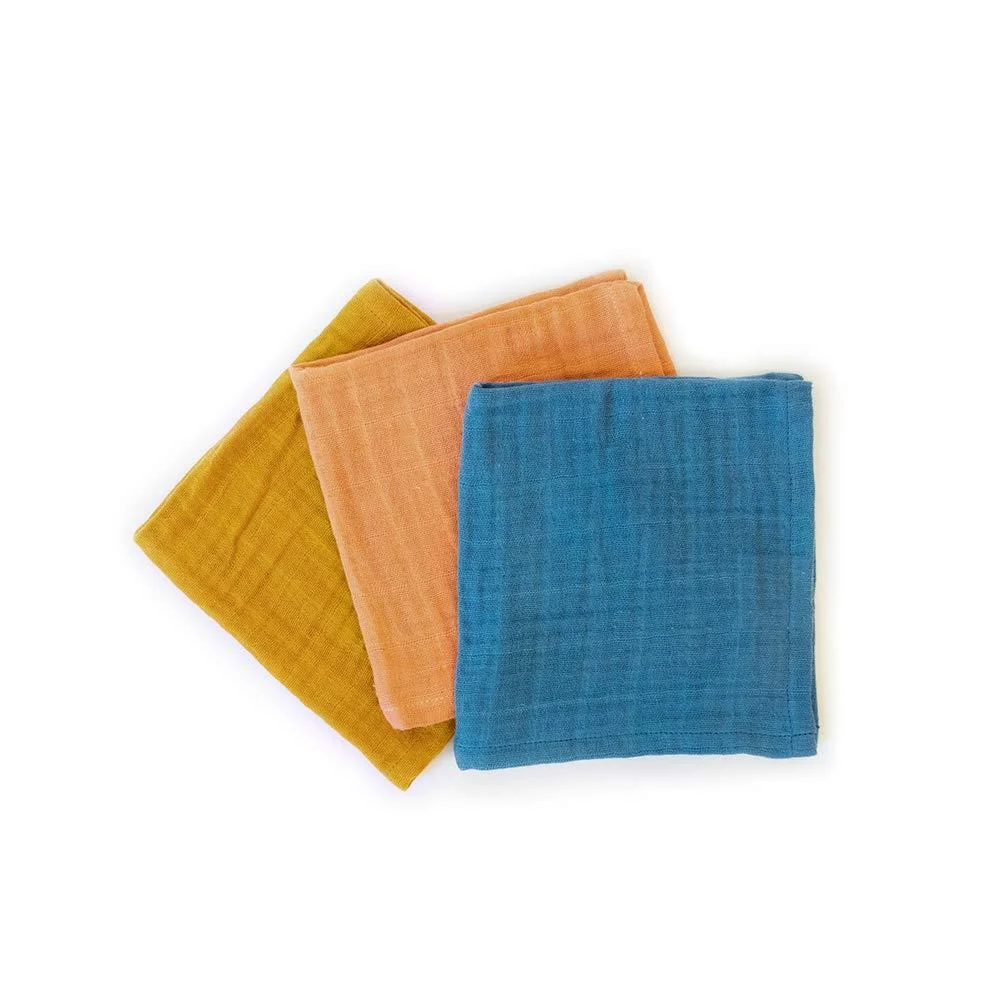 Full Circle Kind Collection, 100% Organic Cotton, Plant-dyed Kitchen Cloths, Set of 3, Multi Color Multicolor