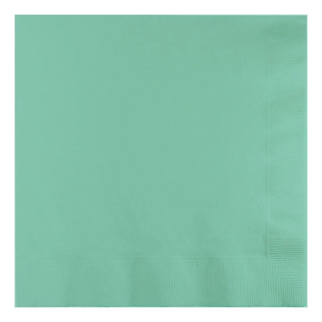 Creative Converting 3-Ply Fresh Mint Lunch Napkin, 6.5" x 6.5", Green Mint Green