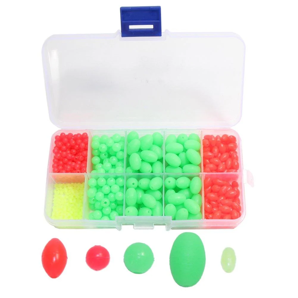 Croch Beads for Fishing Various Sizes Different Colors Luminous Beads (Green) 700 pieces